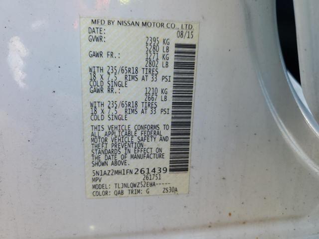 Photo 13 VIN: 5N1AZ2MH1FN261439 - NISSAN MURANO S 