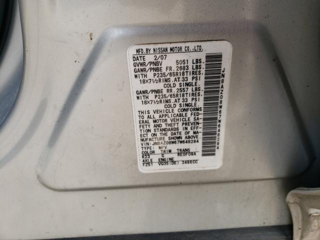 Photo 9 VIN: 5N1AZ2MH1JN147322 - NISSAN MURANO S 