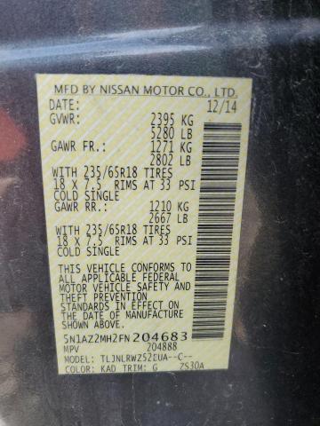 Photo 9 VIN: 5N1AZ2MH2FN204683 - NISSAN MURANO S 