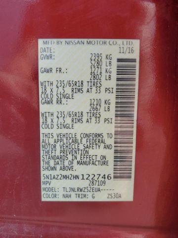 Photo 12 VIN: 5N1AZ2MH2HN122746 - NISSAN MURANO S 