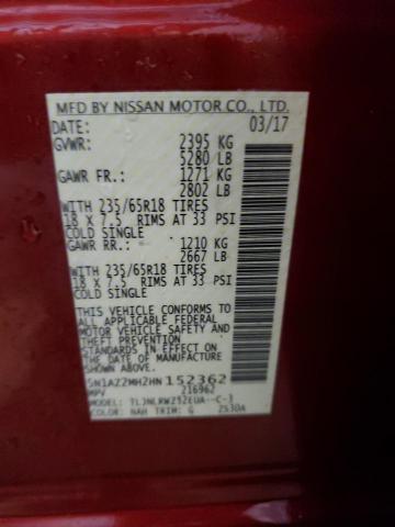 Photo 13 VIN: 5N1AZ2MH2HN152362 - NISSAN MURANO S 