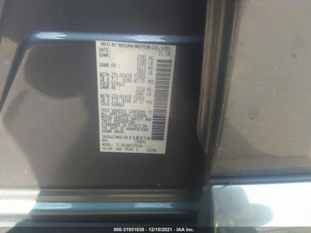 Photo 8 VIN: 5N1AZ2MH2JN158474 - NISSAN MURANO 