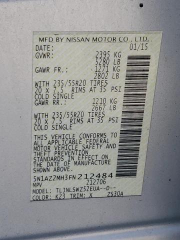 Photo 12 VIN: 5N1AZ2MH3FN212484 - NISSAN MURANO 