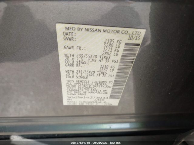 Photo 8 VIN: 5N1AZ2MH3FN278033 - NISSAN MURANO 