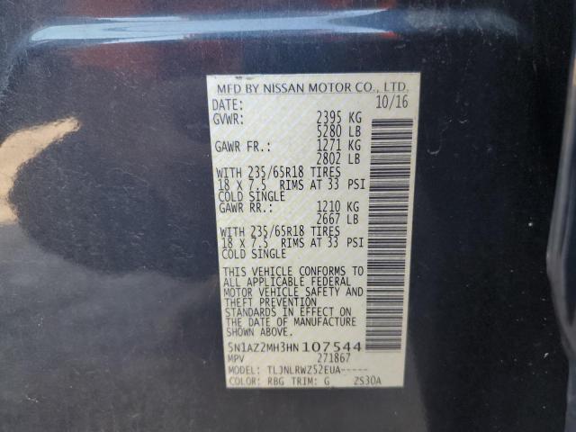 Photo 12 VIN: 5N1AZ2MH3HN107544 - NISSAN MURANO S 