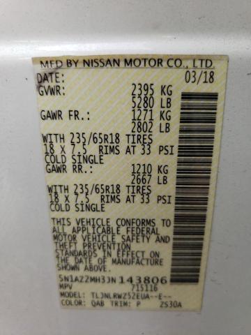 Photo 13 VIN: 5N1AZ2MH3JN143806 - NISSAN MURANO S 