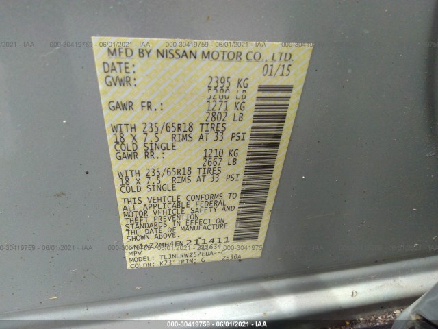 Photo 8 VIN: 5N1AZ2MH4FN211411 - NISSAN MURANO 