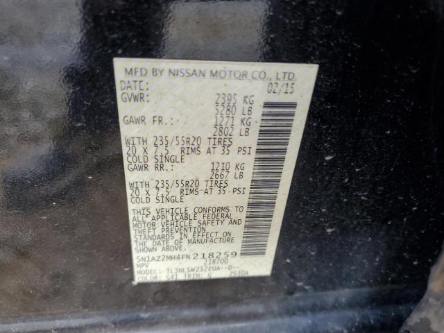 Photo 11 VIN: 5N1AZ2MH4FN218259 - NISSAN MURANO S 