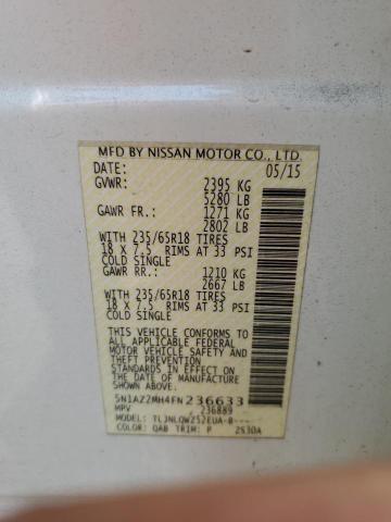 Photo 13 VIN: 5N1AZ2MH4FN236633 - NISSAN MURANO S 