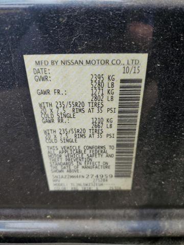 Photo 11 VIN: 5N1AZ2MH4FN274959 - NISSAN MURANO S 