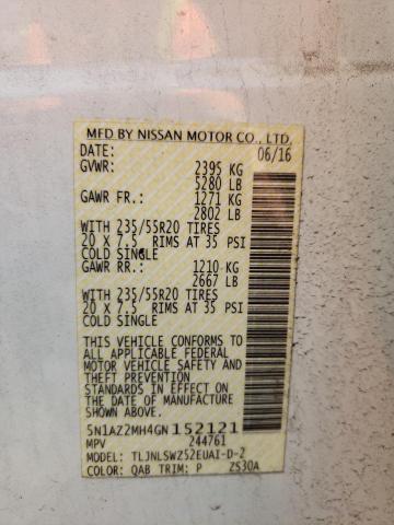 Photo 12 VIN: 5N1AZ2MH4GN152121 - NISSAN MURANO 