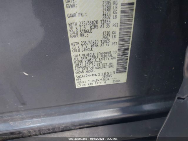 Photo 8 VIN: 5N1AZ2MH4HN116513 - NISSAN MURANO 