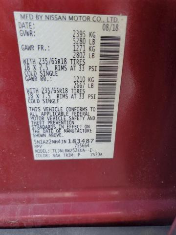 Photo 13 VIN: 5N1AZ2MH4JN183487 - NISSAN MURANO S 