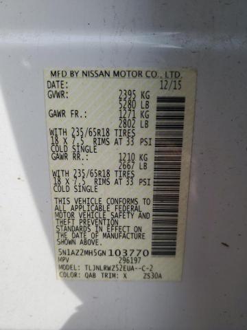 Photo 12 VIN: 5N1AZ2MH5GN103770 - NISSAN MURANO 