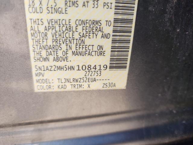 Photo 12 VIN: 5N1AZ2MH5HN108419 - NISSAN MURANO 