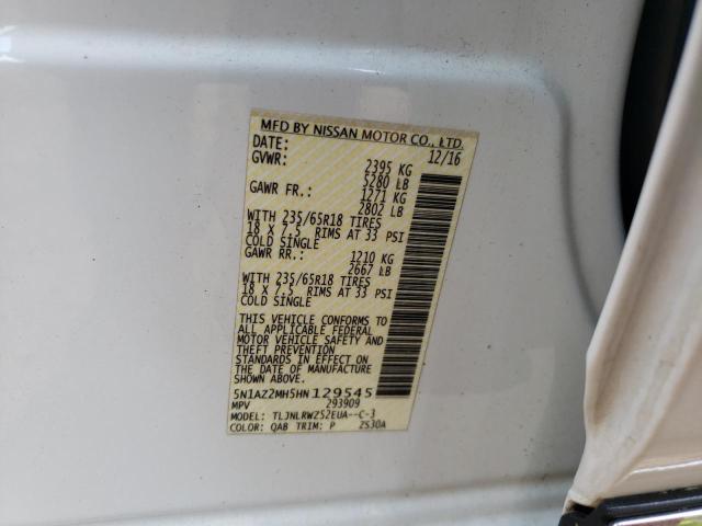 Photo 12 VIN: 5N1AZ2MH5HN129545 - NISSAN MURANO S 