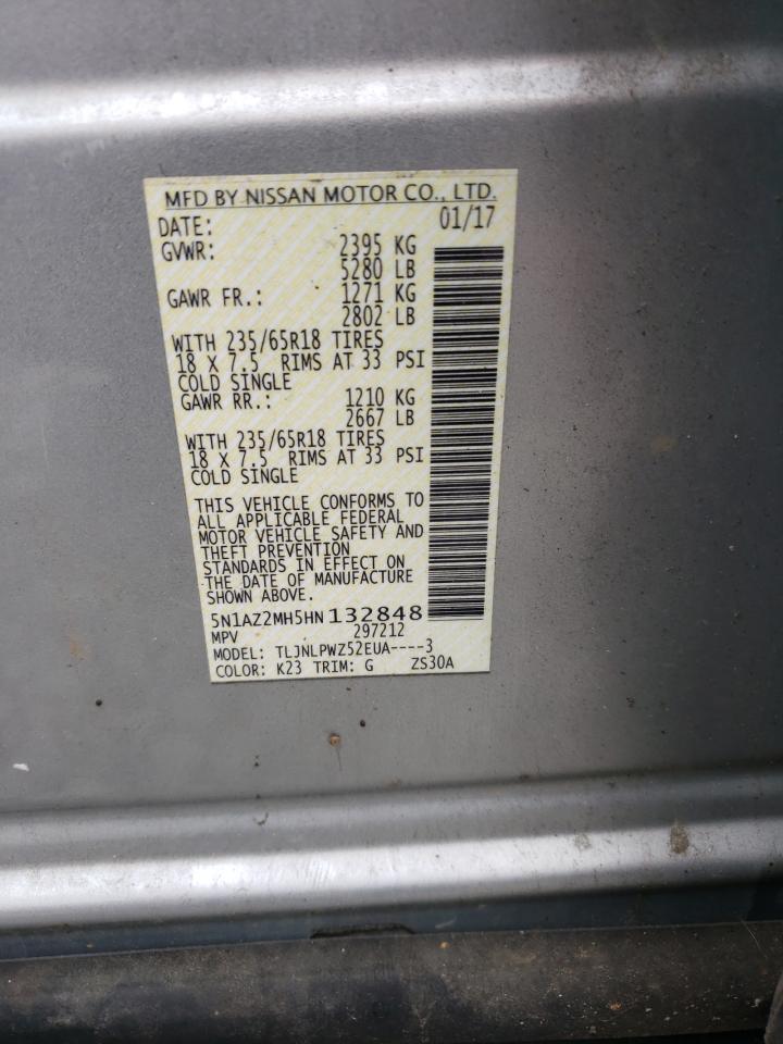 Photo 12 VIN: 5N1AZ2MH5HN132848 - NISSAN MURANO 