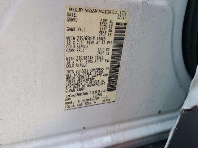 Photo 11 VIN: 5N1AZ2MH5HN138374 - NISSAN MURANO 