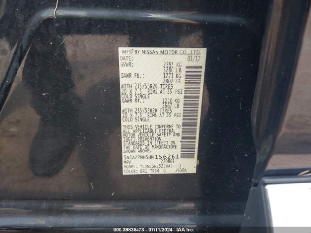 Photo 8 VIN: 5N1AZ2MH5HN156261 - NISSAN MURANO 