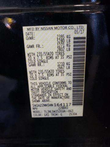 Photo 12 VIN: 5N1AZ2MH5HN164117 - NISSAN MURANO S 