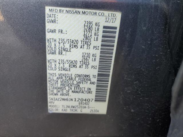 Photo 12 VIN: 5N1AZ2MH6JN120407 - NISSAN MURANO 