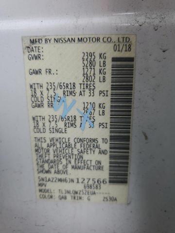 Photo 12 VIN: 5N1AZ2MH6JN127566 - NISSAN MURANO 