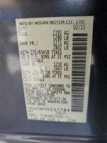 Photo 13 VIN: 5N1AZ2MH7FN217784 - NISSAN MURANO S 