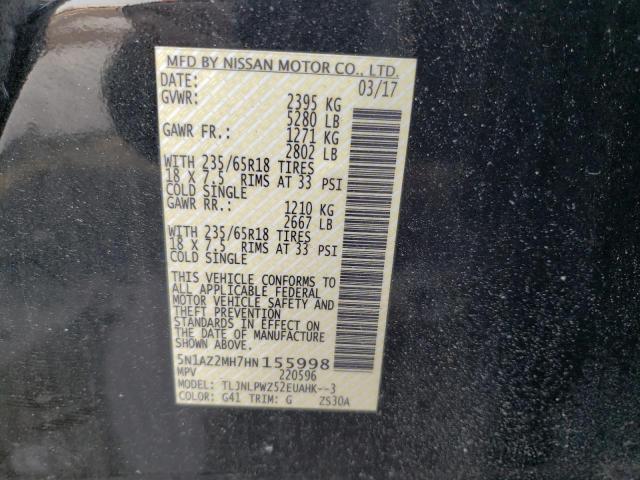 Photo 11 VIN: 5N1AZ2MH7HN155998 - NISSAN MURANO 