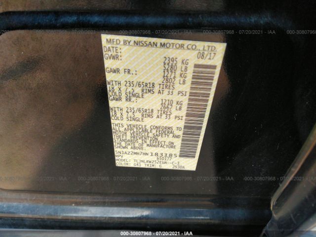 Photo 8 VIN: 5N1AZ2MH7HN183185 - NISSAN MURANO 