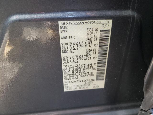 Photo 9 VIN: 5N1AZ2MH7JN107486 - NISSAN MURANO S 