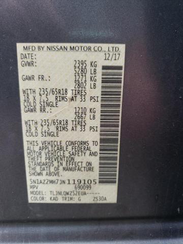 Photo 9 VIN: 5N1AZ2MH7JN119105 - NISSAN MURANO S 