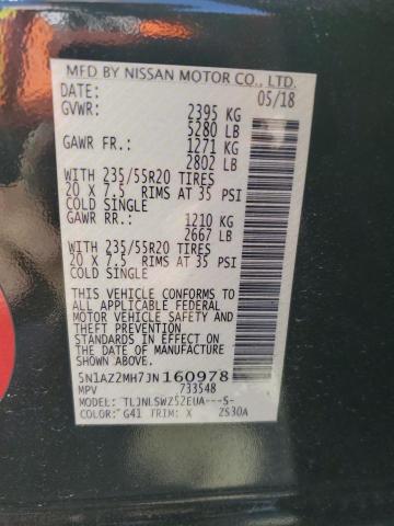 Photo 12 VIN: 5N1AZ2MH7JN160978 - NISSAN MURANO S 