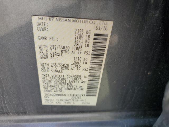 Photo 12 VIN: 5N1AZ2MH8GN108820 - NISSAN MURANO PLA 