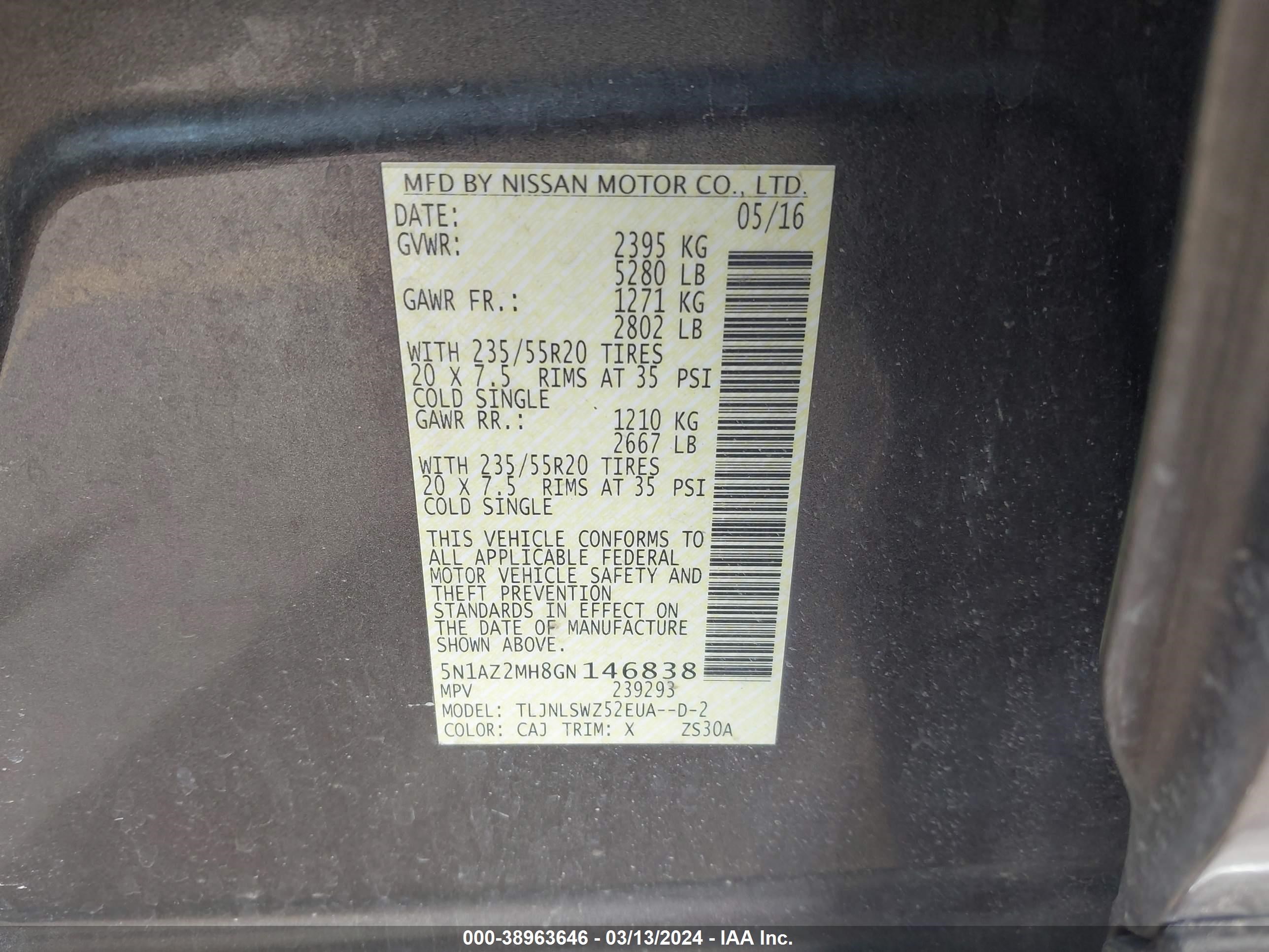 Photo 8 VIN: 5N1AZ2MH8GN146838 - NISSAN MURANO 