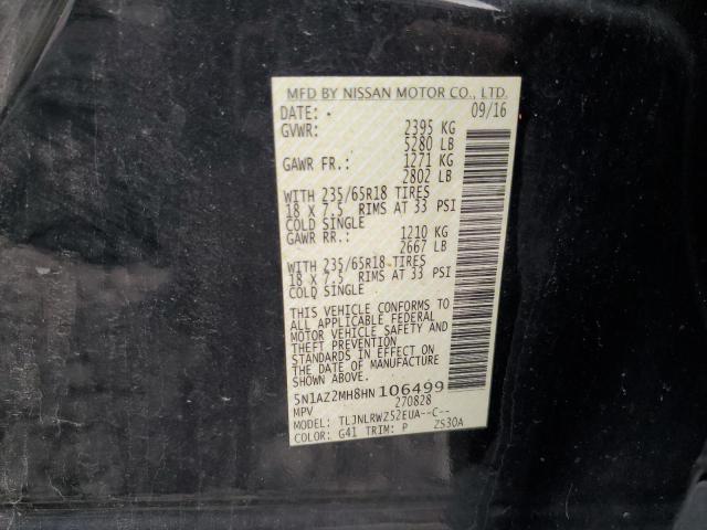 Photo 12 VIN: 5N1AZ2MH8HN106499 - NISSAN MURANO 