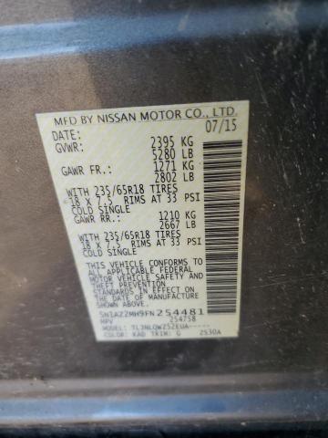 Photo 12 VIN: 5N1AZ2MH9FN254481 - NISSAN MURANO S 