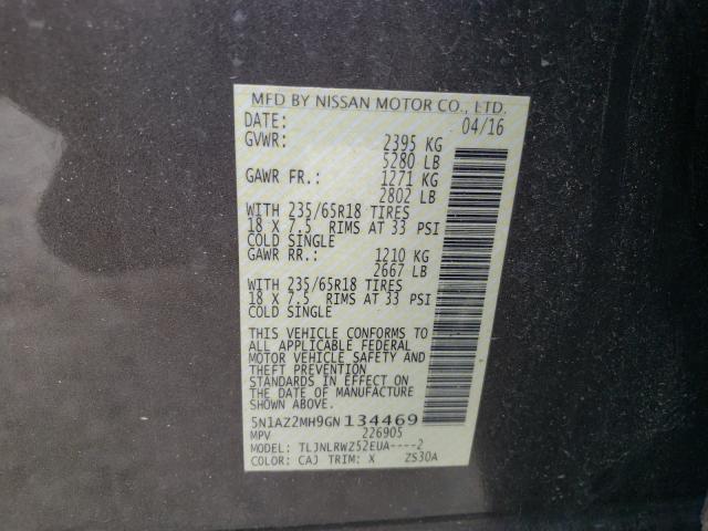 Photo 9 VIN: 5N1AZ2MH9GN134469 - NISSAN MURANO S 