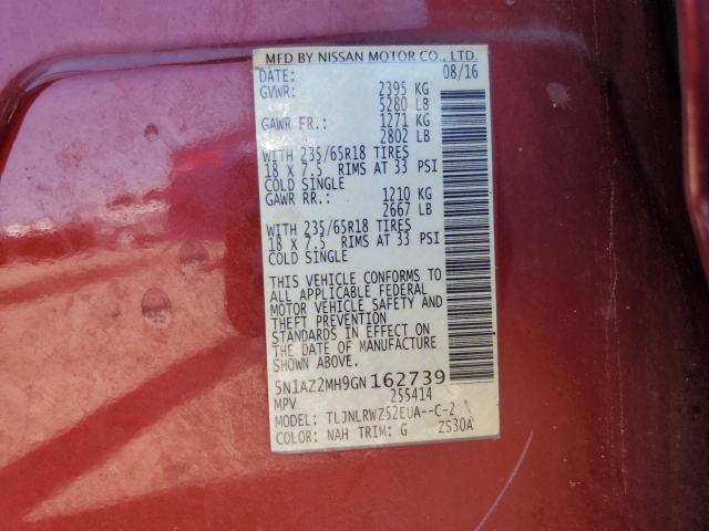 Photo 12 VIN: 5N1AZ2MH9GN162739 - NISSAN MURANO 