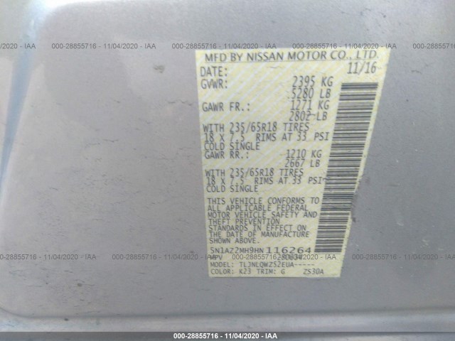 Photo 8 VIN: 5N1AZ2MH9HN116264 - NISSAN MURANO 