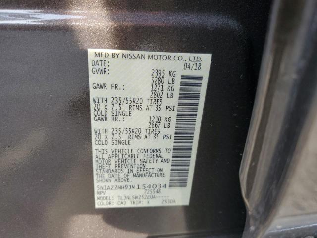 Photo 12 VIN: 5N1AZ2MH9JN154034 - NISSAN MURANO S 