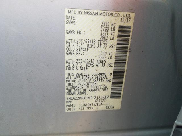 Photo 9 VIN: 5N1AZ2MHXJN120507 - NISSAN MURANO 