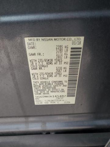 Photo 12 VIN: 5N1AZ2MHXJN145407 - NISSAN MURANO S 