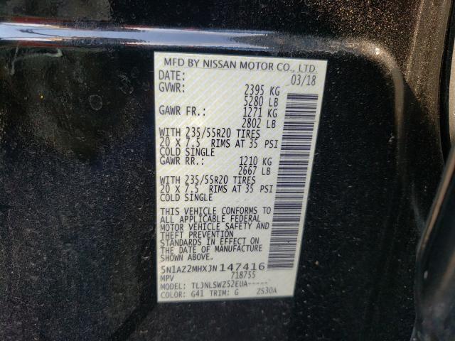 Photo 9 VIN: 5N1AZ2MHXJN147416 - NISSAN MURANO S 