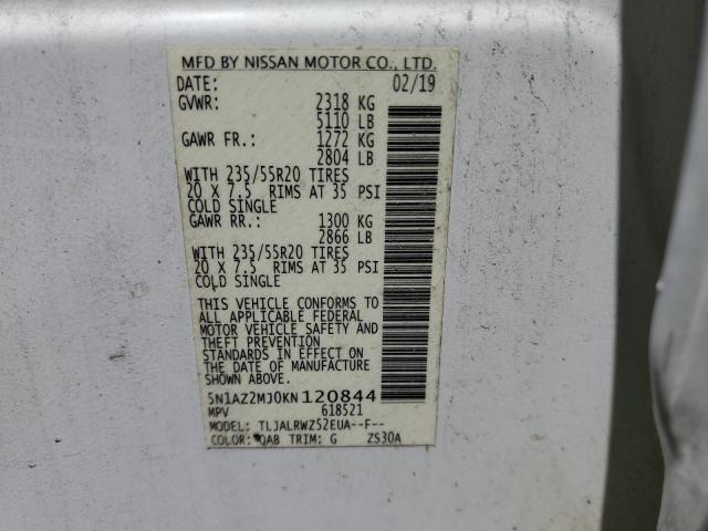 Photo 13 VIN: 5N1AZ2MJ0KN120844 - NISSAN MURANO 