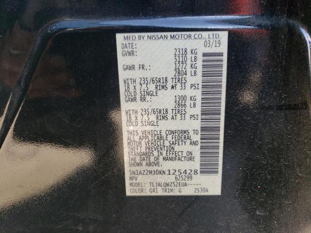 Photo 9 VIN: 5N1AZ2MJ0KN125428 - NISSAN MURANO S 