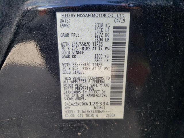 Photo 11 VIN: 5N1AZ2MJ0KN129334 - NISSAN MURANO S 