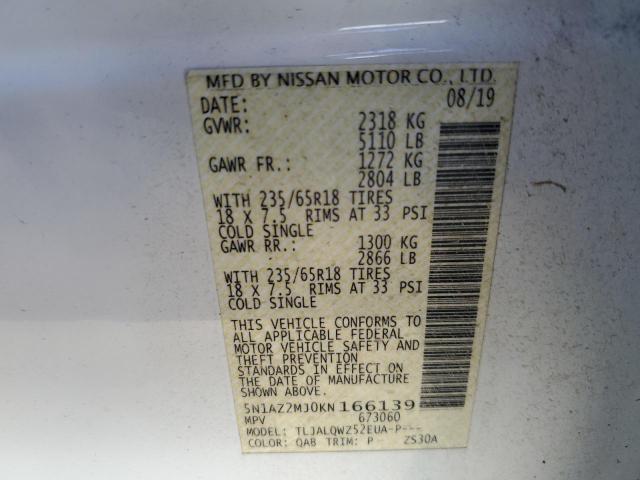 Photo 11 VIN: 5N1AZ2MJ0KN166139 - NISSAN MURANO 