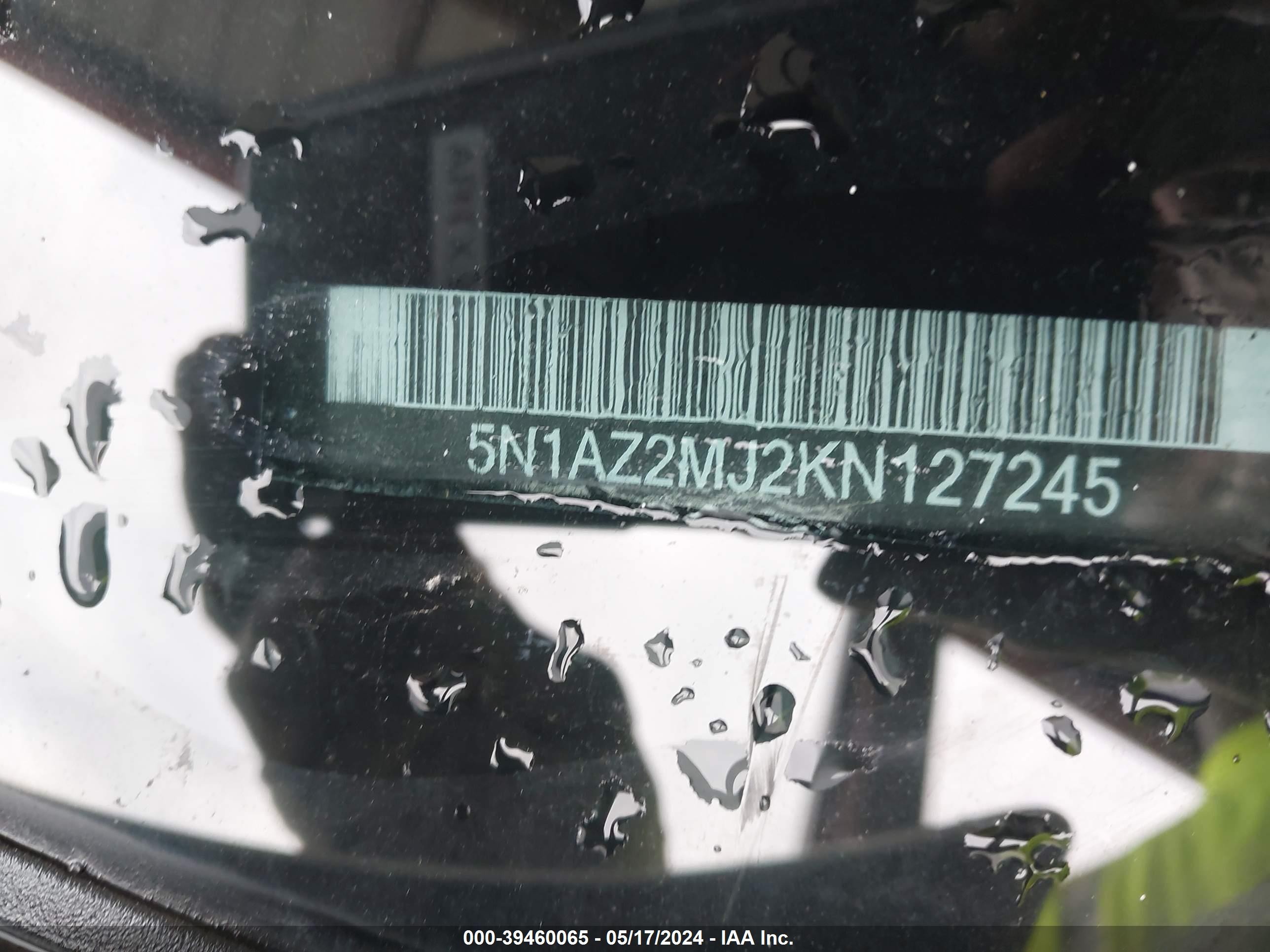 Photo 8 VIN: 5N1AZ2MJ2KN127245 - NISSAN MURANO 