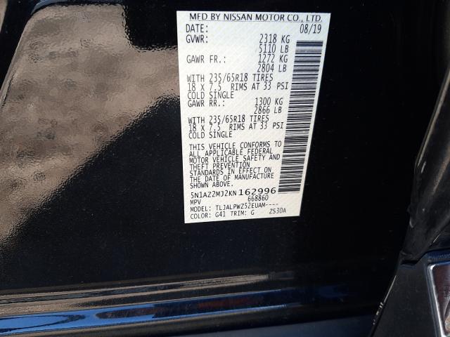 Photo 9 VIN: 5N1AZ2MJ2KN162996 - NISSAN MURANO S 