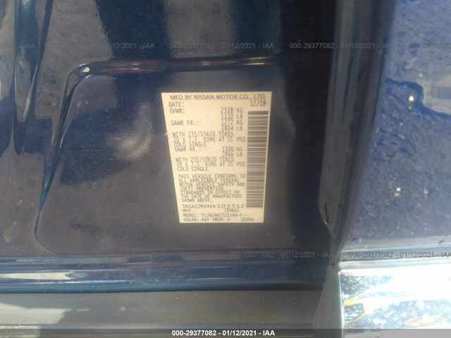 Photo 8 VIN: 5N1AZ2MJ4KN103352 - NISSAN MURANO 